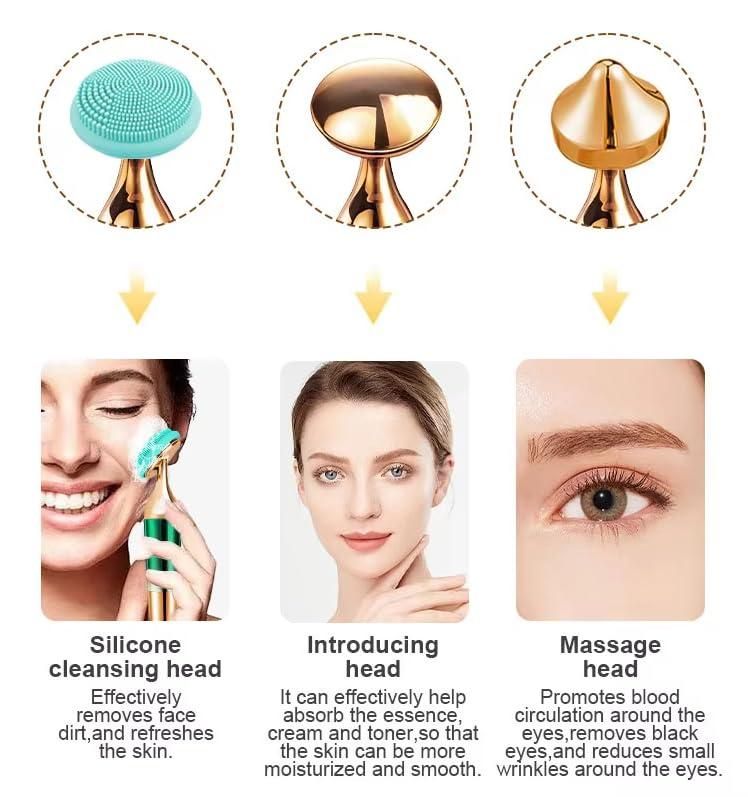 Face, Neck & Eye Massager |3-in-1 Portable Anti-Aging Roller for Skin Relaxation & Blood Circulation