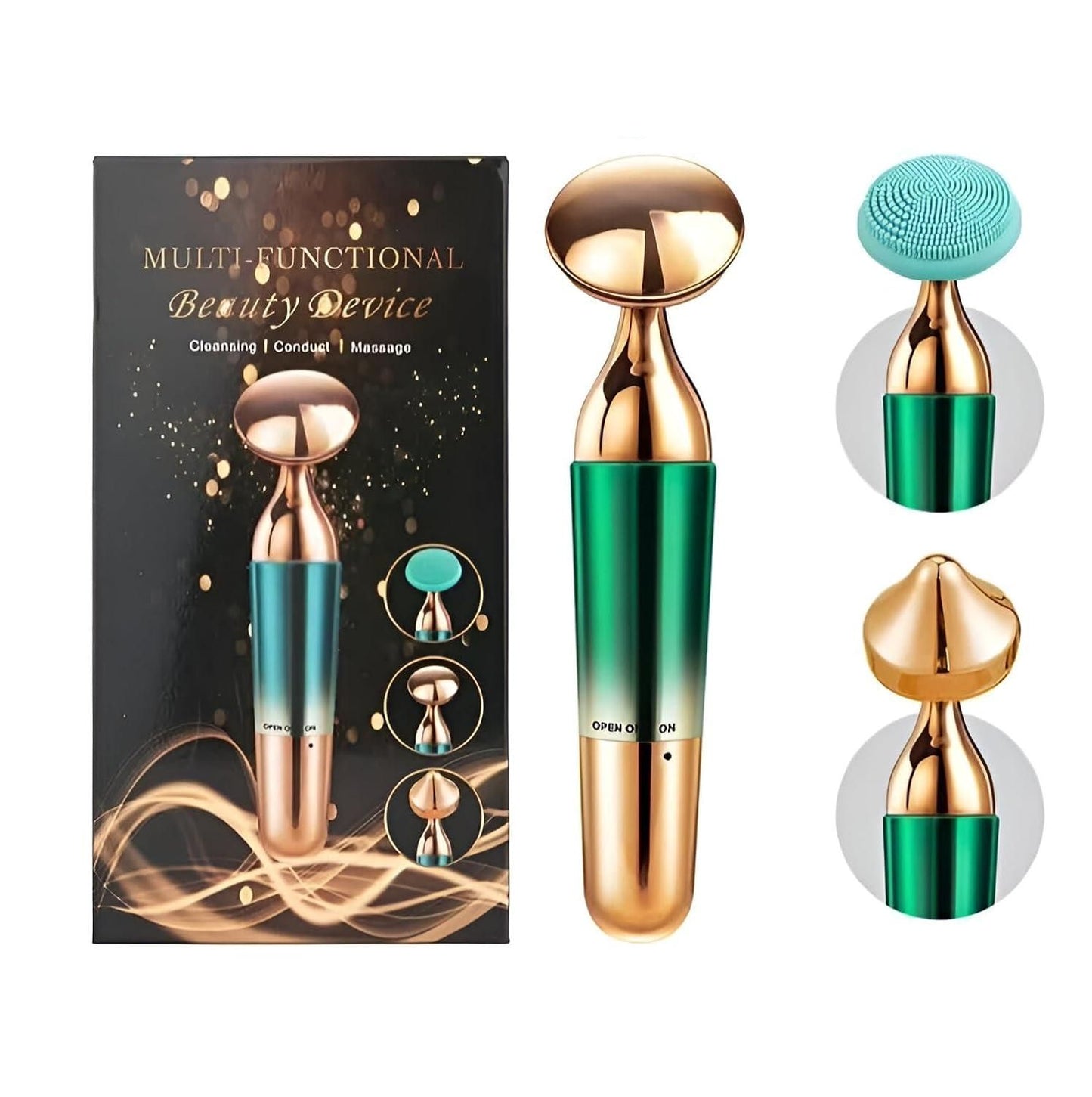 Face, Neck & Eye Massager |3-in-1 Portable Anti-Aging Roller for Skin Relaxation & Blood Circulation