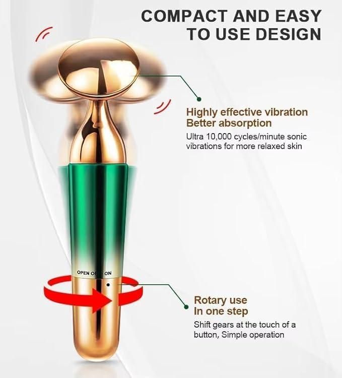 Face, Neck & Eye Massager |3-in-1 Portable Anti-Aging Roller for Skin Relaxation & Blood Circulation