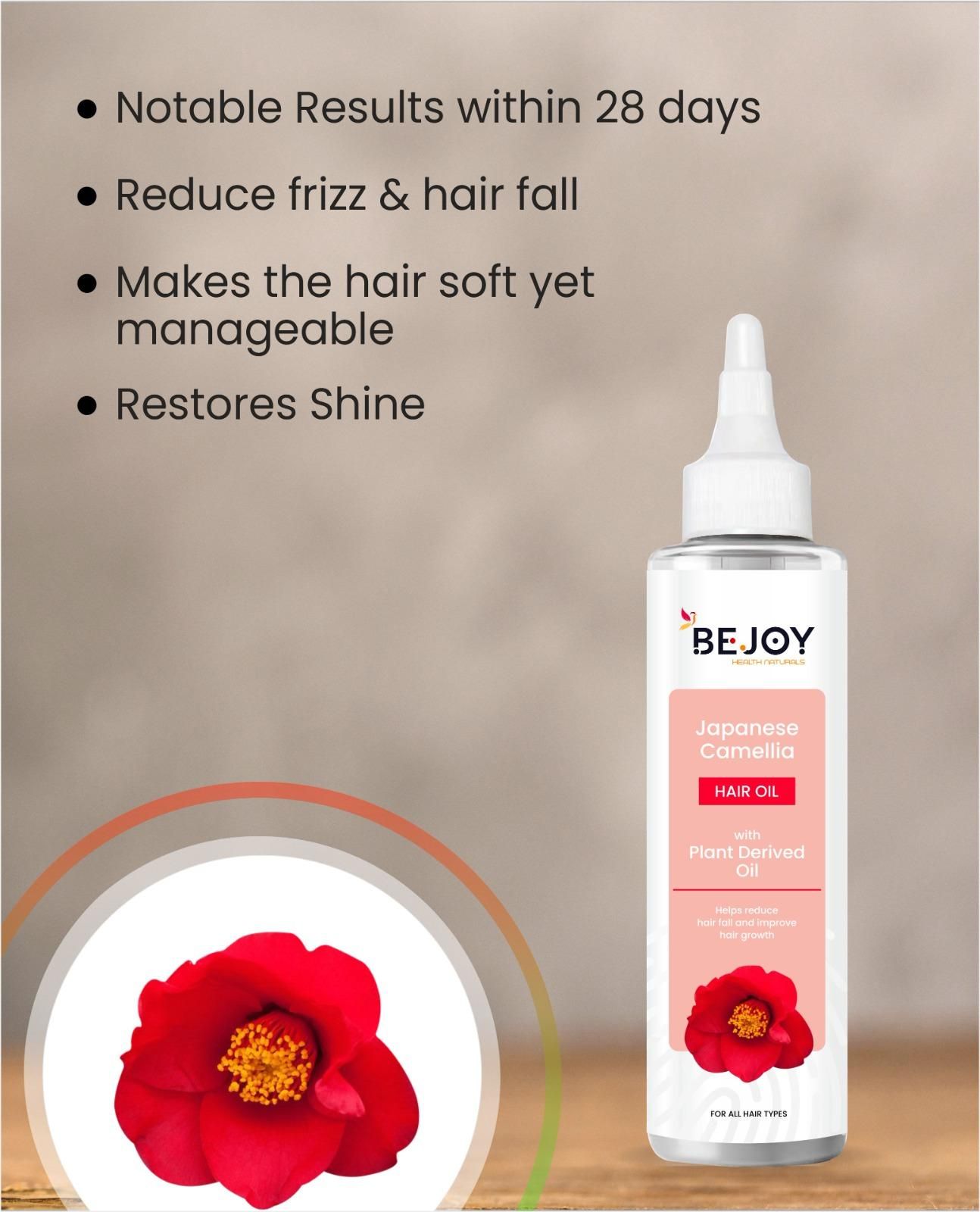Bejoy Japanese Camellia Hair Oil – Pack of 2 (150ml Each)