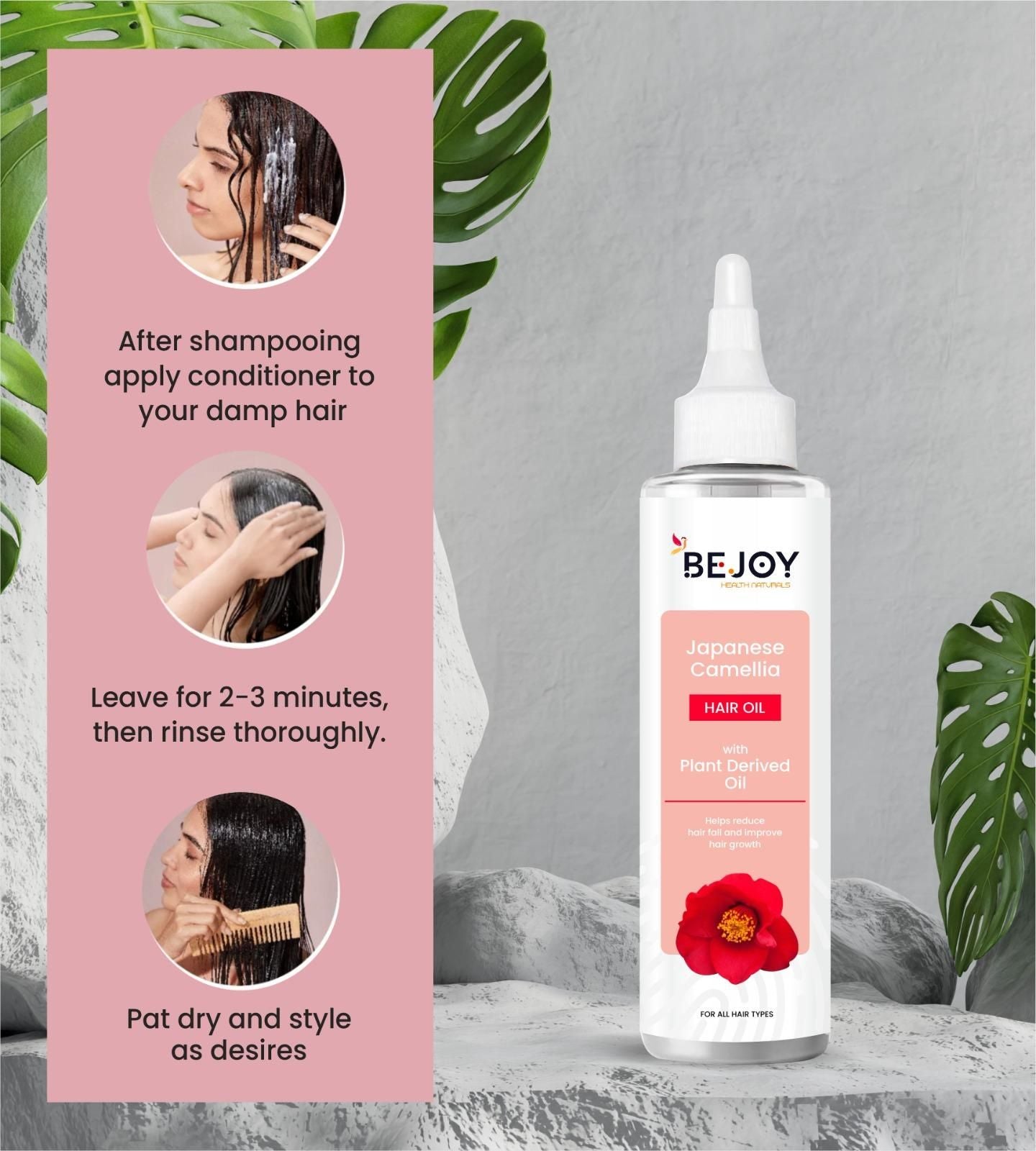 Bejoy Japanese Camellia Hair Oil – Pack of 2 (150ml Each)