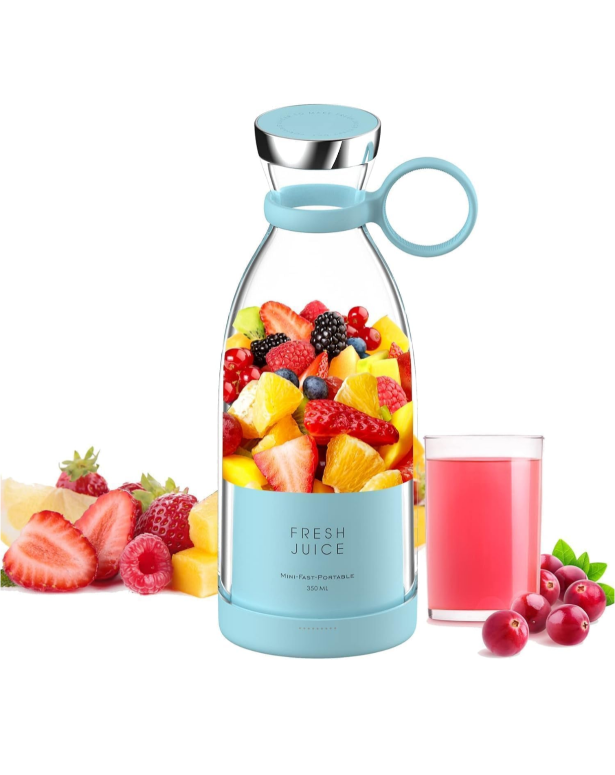 Travel Portable Mini USB Rechargeable Juicer Blender | Personal Smoothie & Shake Maker for Outdoor & Home