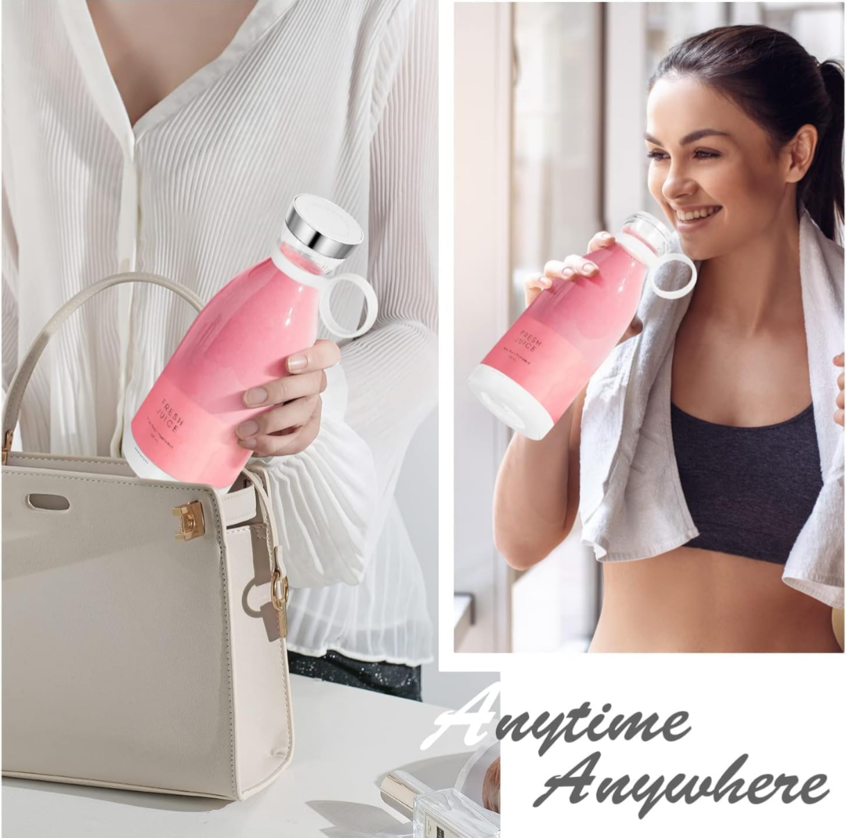 Travel Portable Mini USB Rechargeable Juicer Blender | Personal Smoothie & Shake Maker for Outdoor & Home