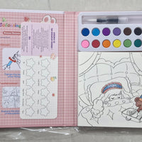 Cartoon Art Coloring Painting Set for Kids | Watercolor & Drawing Paper Book | Creative Painting Kit (Pack of 1)