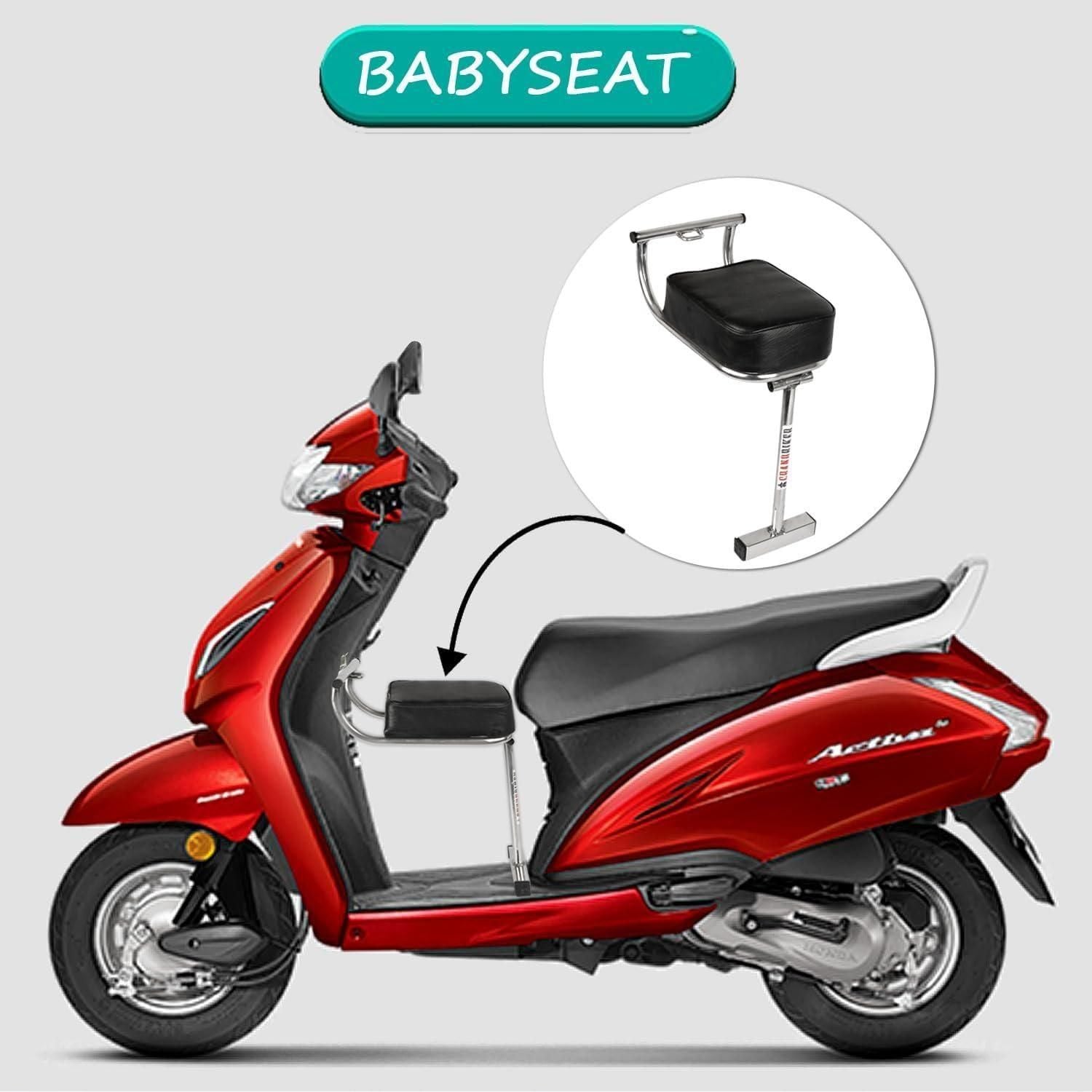 Portable Baby Seat for Scooters with Safety Footrest Guard