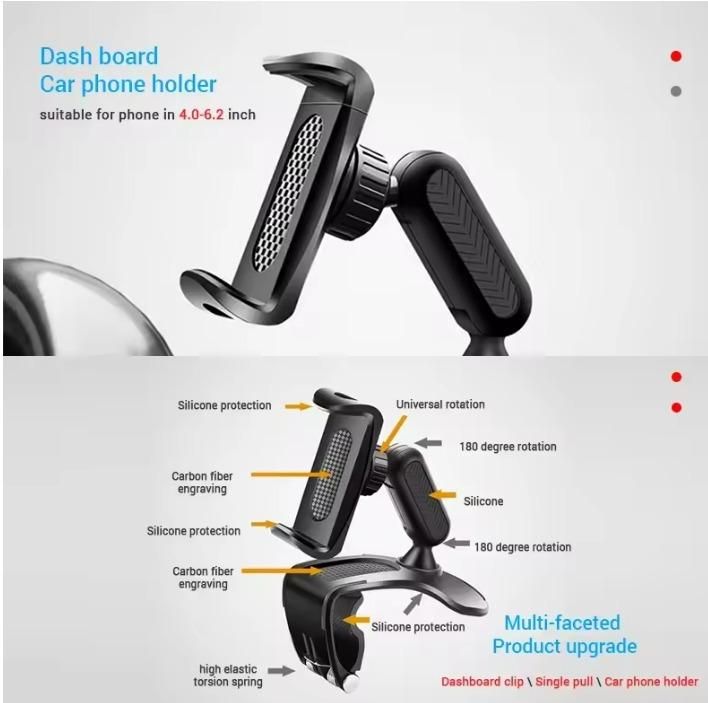 Phone Holder with 360° Free Rotation | Universal Adjustable Mobile Stand for Desk, Car & Bed