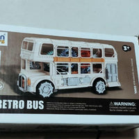 Retro Double Decker Bus Model Toy with Lights & Sound