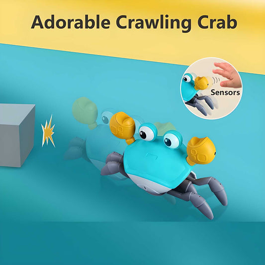Baby Toys Infant Crawling Crab Toy | Interactive Musical Walking Crab with LED Lights for Kids & Toddlers
