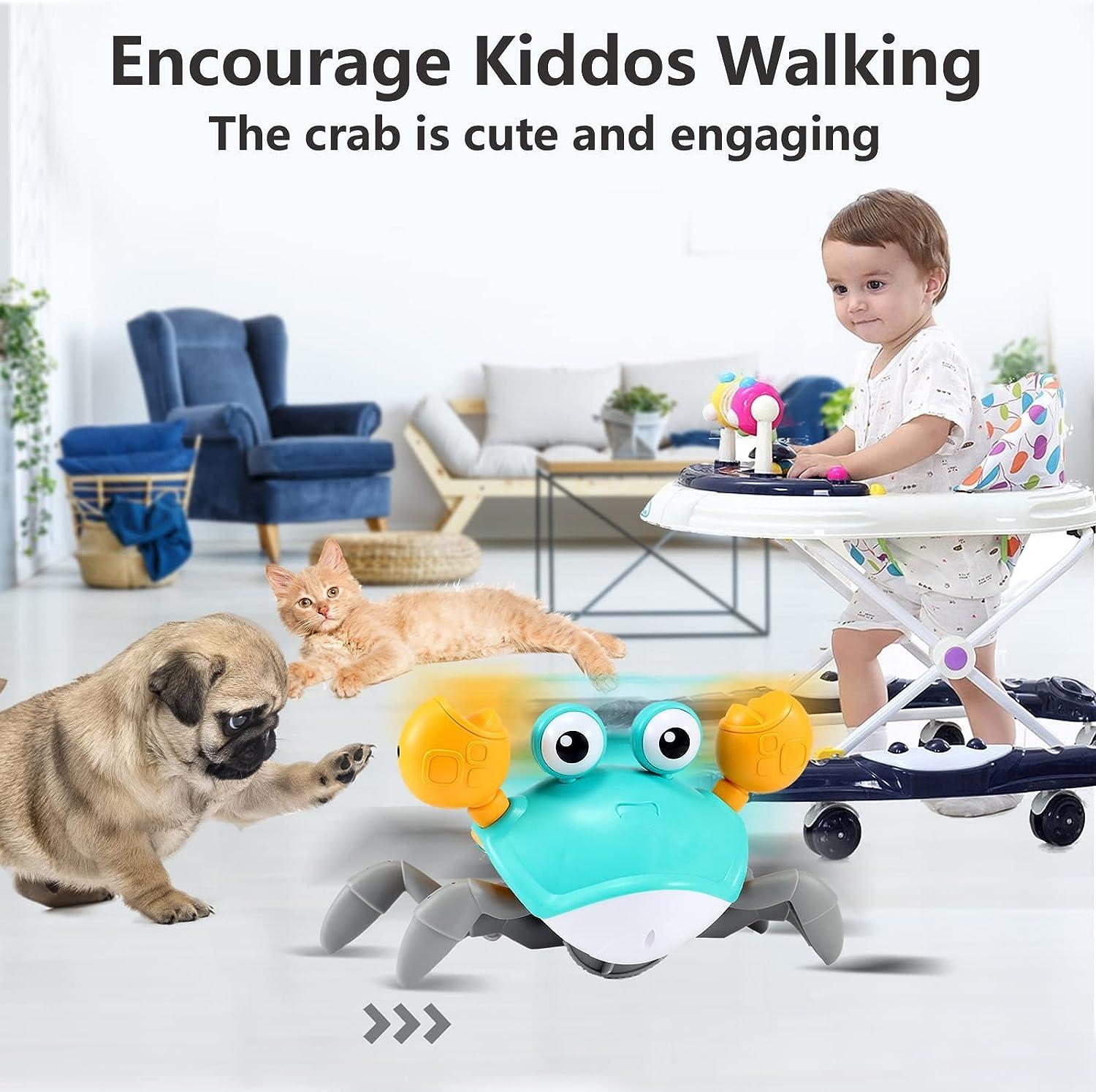 Baby Toys Infant Crawling Crab Toy | Interactive Musical Walking Crab with LED Lights for Kids & Toddlers