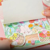 Cartoon Art Coloring Painting Set for Kids | Watercolor & Drawing Paper Book | Creative Painting Kit (Pack of 1)