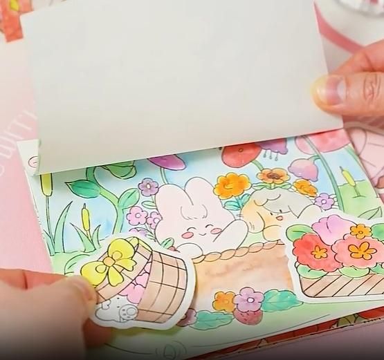 Cartoon Art Coloring Painting Set for Kids | Watercolor & Drawing Paper Book | Creative Painting Kit (Pack of 1)