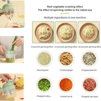 Portable Electric Vegetable Cutter Set | 4-in-1 Multifunction Chopper, Slicer, Grinder & Peeler for Kitchen