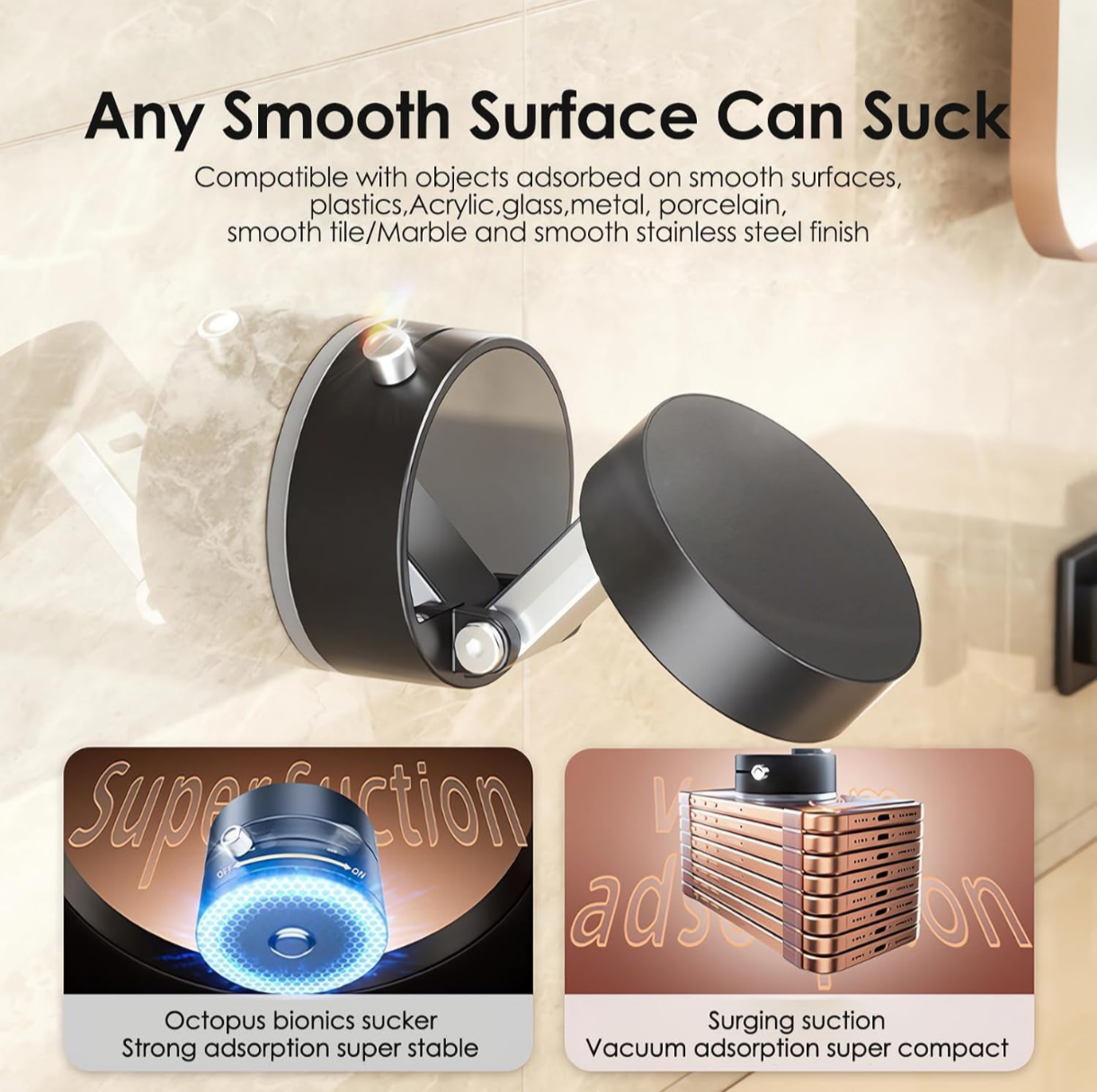 Vacuum Magnetic Suction Phone Holder