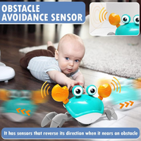 Baby Toys Infant Crawling Crab Toy | Interactive Musical Walking Crab with LED Lights for Kids & Toddlers