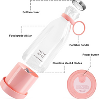Travel Portable Mini USB Rechargeable Juicer Blender | Personal Smoothie & Shake Maker for Outdoor & Home